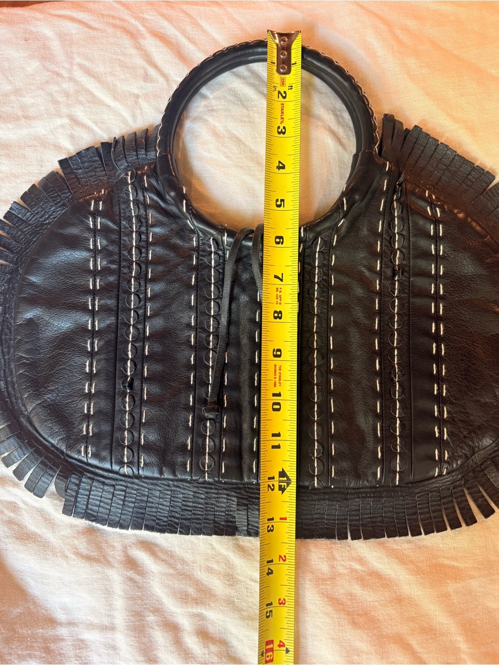 Jamin Puech Black Leather Fringe Boho Handbag Shoulder Bag Excellent Condition - Picture 6 of 7